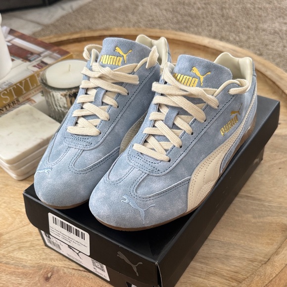 Puma Light Blue and Cream Haute Tropic/ Alpine Snow speedcat Casual Shoes - Picture 4 of 7